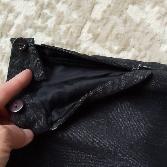 Talbots Heathered Wool Lined Trousers 14 P Black - Picture 6 of 12